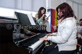 Egidia Beretta Arrigoni incontra gli studenti dell'Istituto S. Satta di Nuoro (© foto S. Novellu)