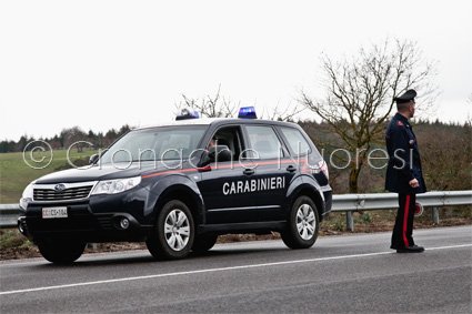 Un posto di blocco dei Carabinieri (© foto S. Novellu)