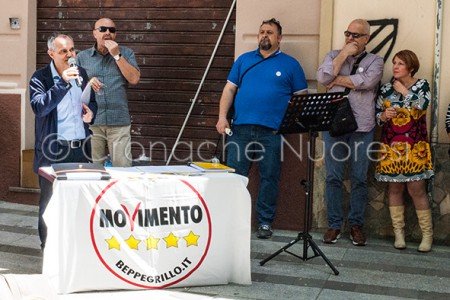 Tore Lai durante la presentazione della lista del Movimento 5stelle (© foto S.Novellu)