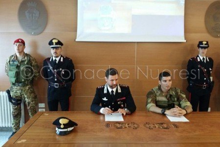 Un momento della conferenza stampa dei Carabinieri