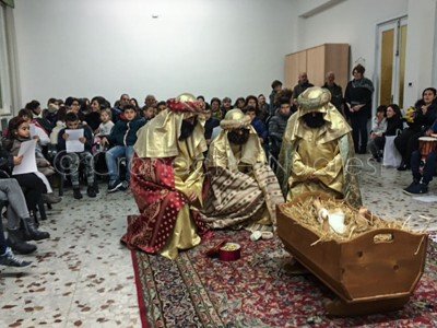 L'arrivo dei Re Magi alla chiesa del Sacro Cuore