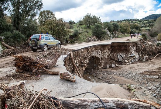 Un'immagine dell'alluvione Cleopatra (foto S.Novellu)