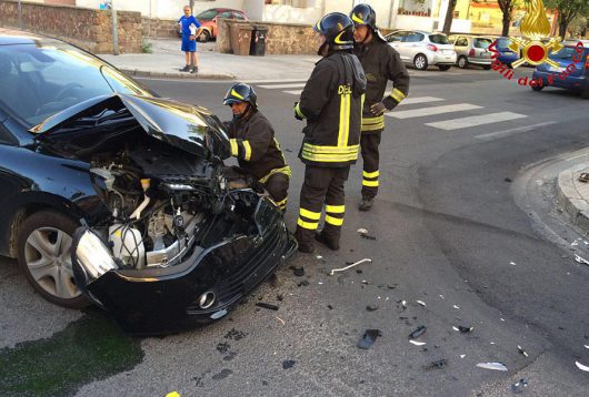 La Renault Clio subito dopo l'incidente