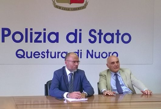 Un momento della conferenza stampa in Questura