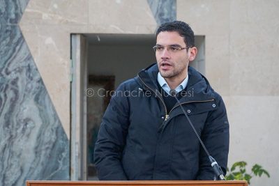 L'intervento di Pierluigi Saiu nel carcere di Badu 'e Carros (foto S.Novellu)