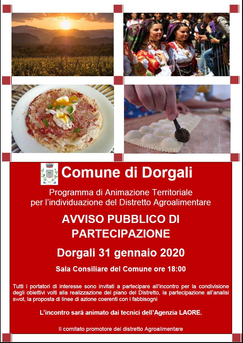 Dorgali: incontro di animazione territoriale per il Distretto Agroalimentare