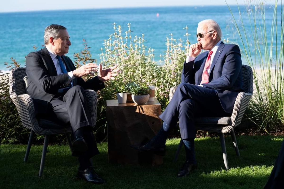 G7, Draghi incontra Biden “Siamo d’accordo su molti temi”