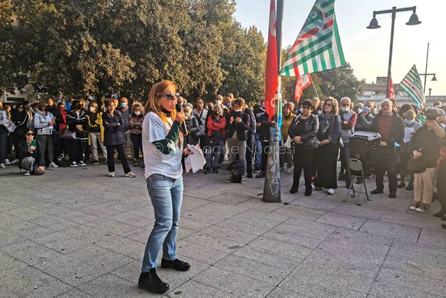 Nuoro, manifestazione dei Rosso Mori per la sanità (foto S.Meloni)