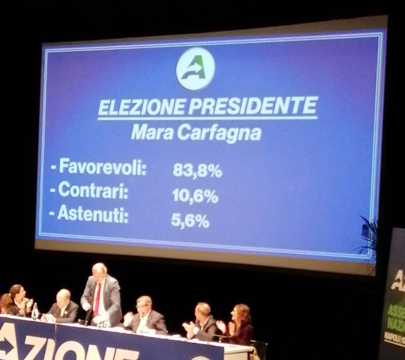 Mara Carfagna eletta presidente di Azione