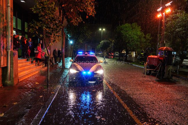 La Questura di Nuoro si tinge di rosa (foto S.Novellu)