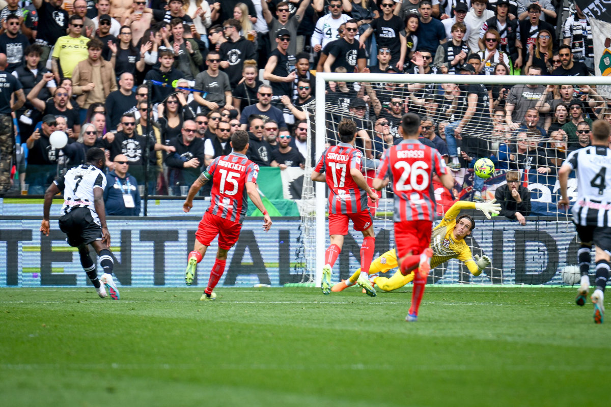 L’Udinese torna alla vittoria, 3-0 alla Cremonese