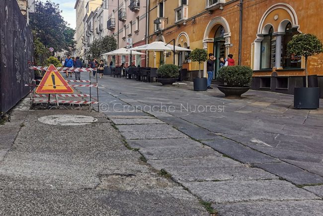 Nuoro, lavori al corso Garibaldi