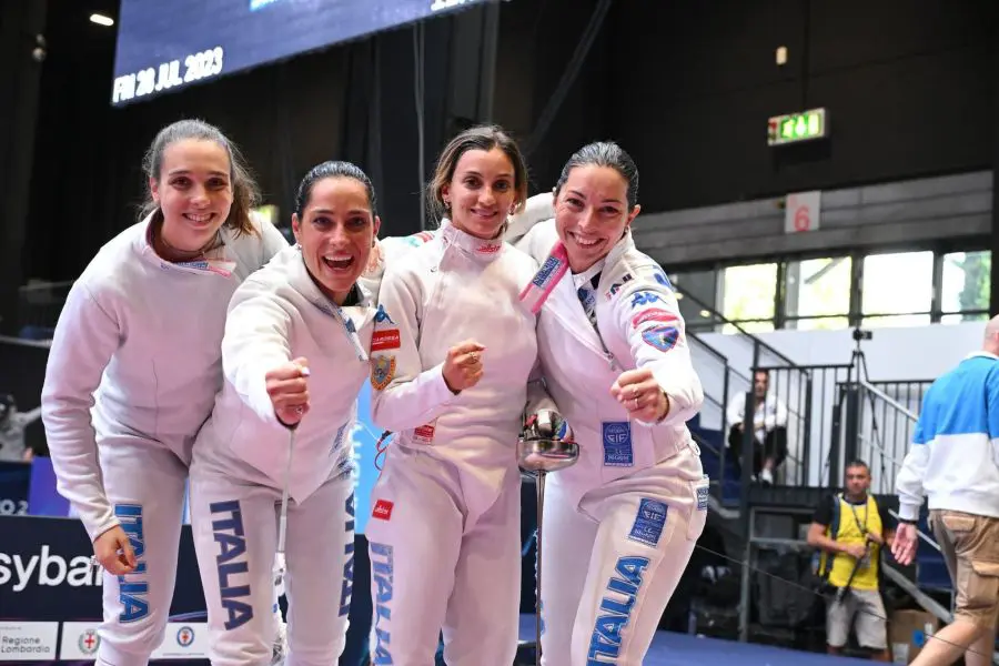 Italia argento mondiale nella spada donne a squadre