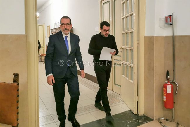 Il ministro Salvini col prefetto Dionisi a Nuoro (foto S.Meloni)