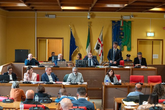 La giunta Soddu durante il consiglio odierno (foto S.Novellu)