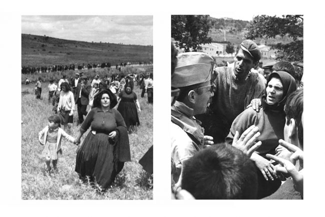 Orgosolo Due immagini della rivolta di Pratobello, 1969 (foto Adriano Mordenti)