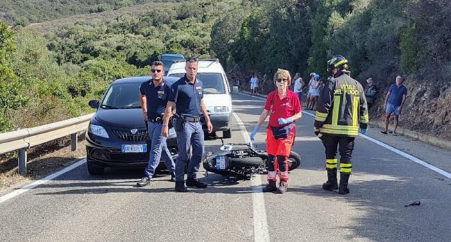 La scena dell'incidente mortale a Capo Comino