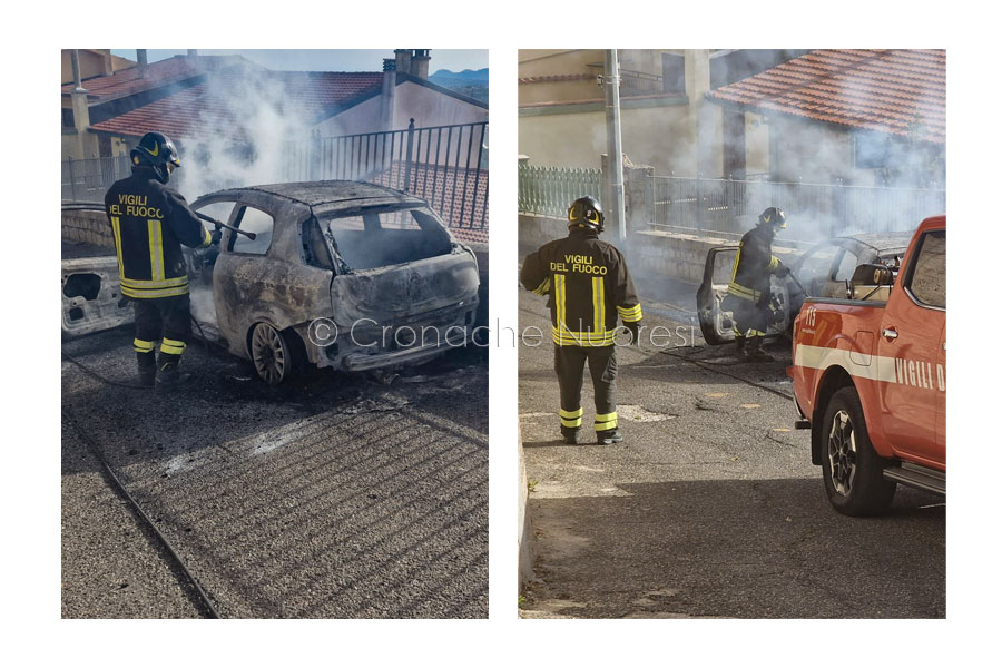 Due auto a fuoco nel Nuorese: indagini in corso sugli incendi dolosi