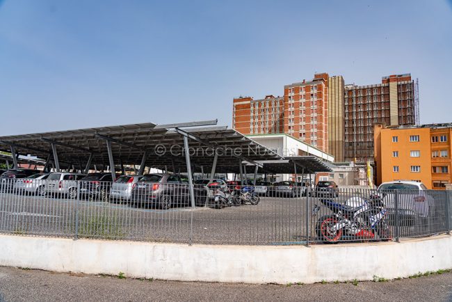 L'impianto fotovoltaico davanti al San Francesco (foto S.Novellu)