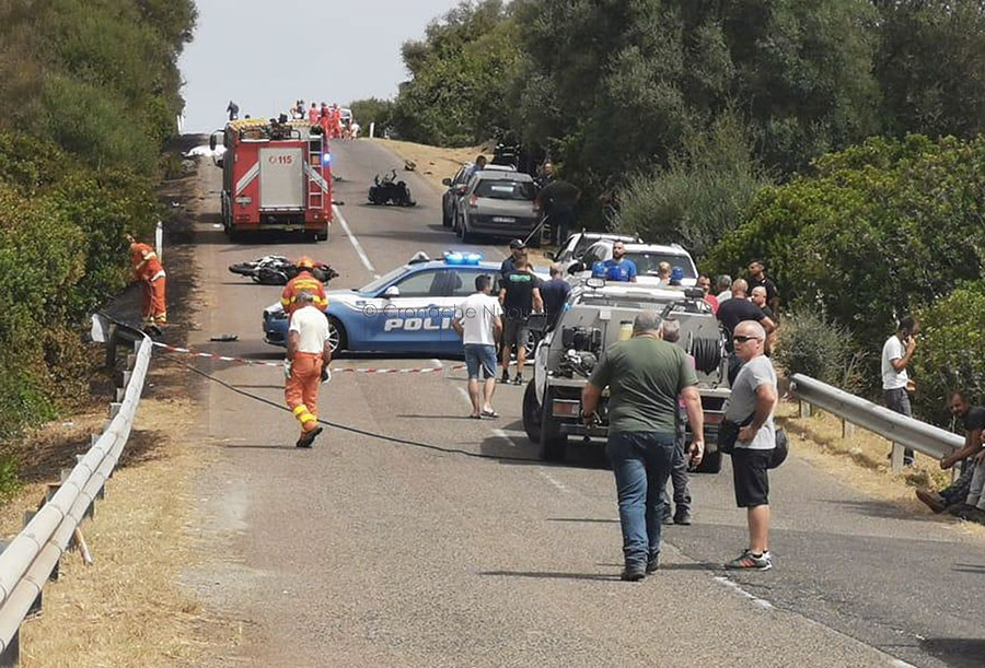 Paulilatino. Tre morti e due feriti nello scontro tra due moto e un’auto