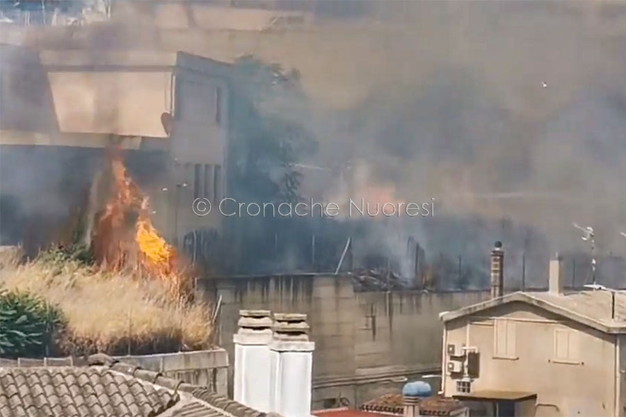 Nuoro. Incendio alla vecchia scuola di Musica: evacuate alcune case – LE IMMAGINI