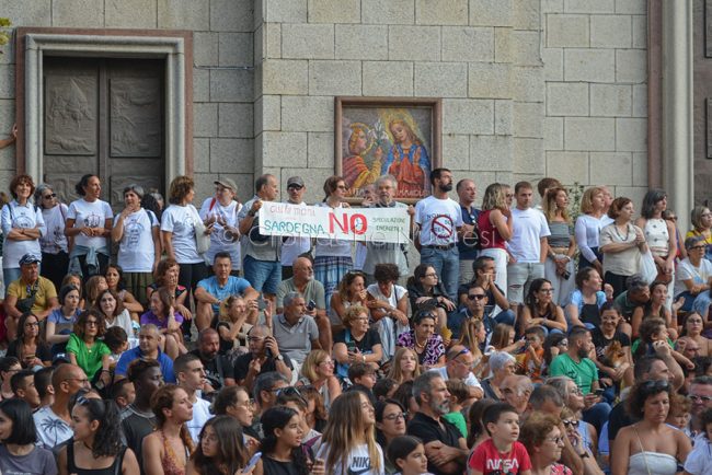 Nuoro, Redentore 2024, no all'eolico (foto Nieddu)