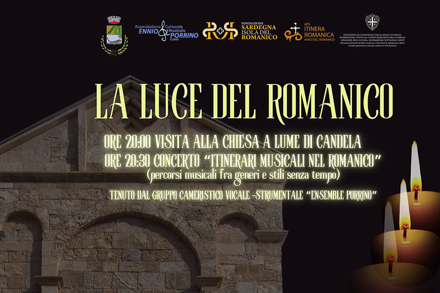 La Luce del Romanico: visite a cinque chiese sarde a lume di candela, come nel Medioevo