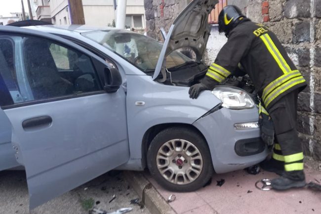 La Panda coinvolta nell'incidente