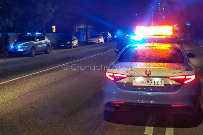 La polizia sul luogo dell'incidente (foto S.Novellu)